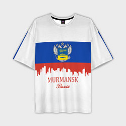 Футболка оверсайз мужская Murmansk: Russia, цвет: 3D-принт