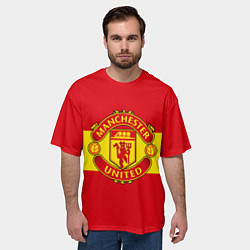 Футболка оверсайз мужская FC Man United: Red Style, цвет: 3D-принт — фото 2