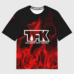 Футболка оверсайз мужская Thousand Foot Krutch: Red Flame, цвет: 3D-принт
