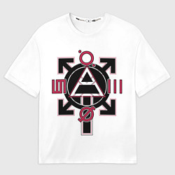 Футболка оверсайз мужская 30 seconds to Mars emblem, цвет: 3D-принт