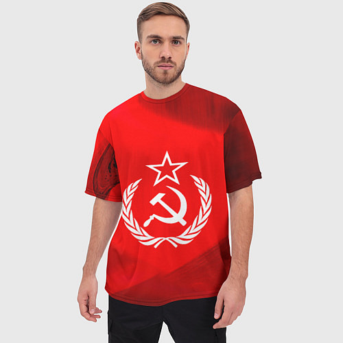 Мужская футболка оверсайз Патриот СССР / 3D-принт – фото 3