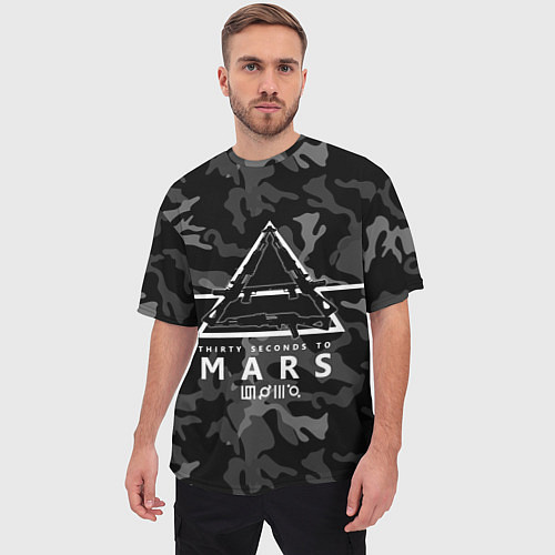 Мужская футболка оверсайз 30 STM Camo / 3D-принт – фото 3