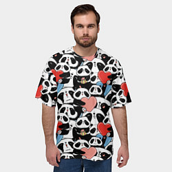 Футболка оверсайз мужская Funny Pandas, цвет: 3D-принт — фото 2