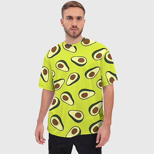 Мужская футболка оверсайз Стиль авокадо / 3D-принт – фото 3