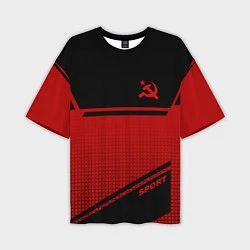 Мужская футболка оверсайз USSR: Black Sport