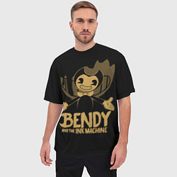 Футболка оверсайз мужская Bendy And the ink machine, цвет: 3D-принт — фото 2