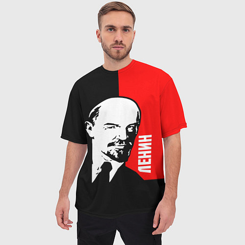 Мужская футболка оверсайз Хитрый Ленин / 3D-принт – фото 3