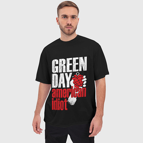 Мужская футболка оверсайз Green Day: American Idiot / 3D-принт – фото 3
