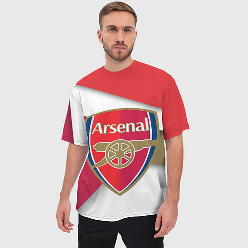 Мужская футболка оверсайз FC Arsenal / 3D-принт – фото 3