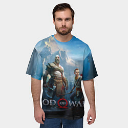 Футболка оверсайз мужская God of War, цвет: 3D-принт — фото 2
