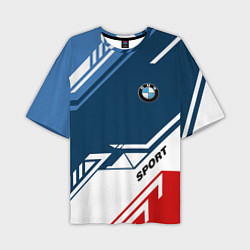 Футболка оверсайз мужская BMW SPORT, цвет: 3D-принт