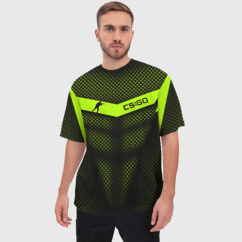Мужская футболка оверсайз CS:GO Carbon Form / 3D-принт – фото 3