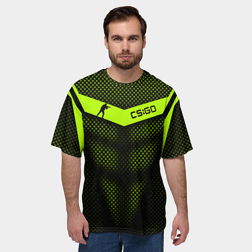 Мужская футболка оверсайз CS:GO Carbon Form / 3D-принт – фото 3