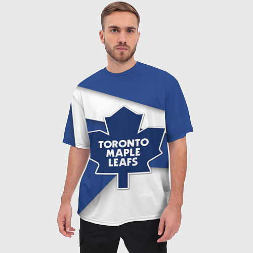 Мужская футболка оверсайз Toronto Maple Leafs / 3D-принт – фото 3