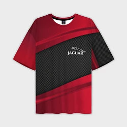 Мужская футболка оверсайз Jaguar: Red Sport