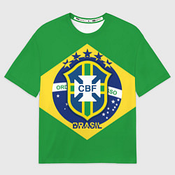 Футболка оверсайз мужская CBF Brazil, цвет: 3D-принт
