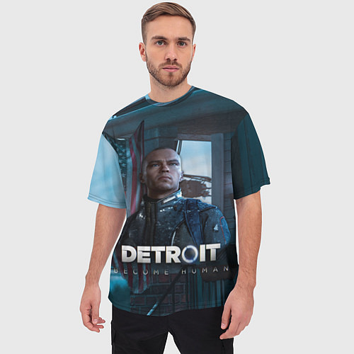 Мужская футболка оверсайз Detroit: Markus / 3D-принт – фото 3