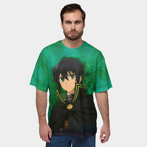 Мужская футболка оверсайз Yuichiro Hyakuya / 3D-принт – фото 3