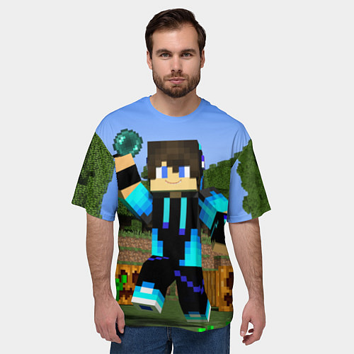 Мужская футболка оверсайз Бросок Жемчуга Края / 3D-принт – фото 3