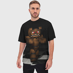 Футболка оверсайз мужская Minecraft: Freddy FNAF, цвет: 3D-принт — фото 2