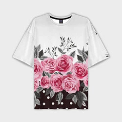 Мужская футболка оверсайз Roses Trend