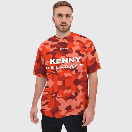 Мужская футболка оверсайз Kenny: Obladaet Camo / 3D-принт – фото 3