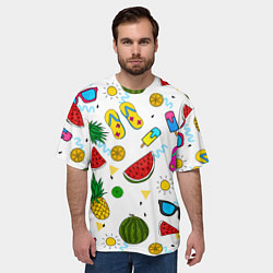 Футболка оверсайз мужская Летний стиль, цвет: 3D-принт — фото 2
