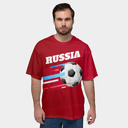 Футболка оверсайз мужская Russia Football, цвет: 3D-принт — фото 2