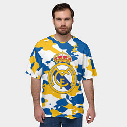 Футболка оверсайз мужская Real Madrid: Camo, цвет: 3D-принт — фото 2