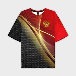 Мужская футболка оверсайз RUSSIA SPORT: Gold Collection
