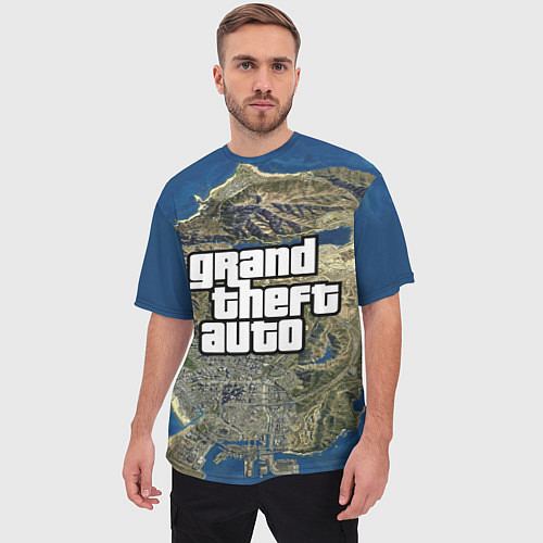 Мужская футболка оверсайз GTA / 3D-принт – фото 3