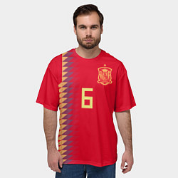 Футболка оверсайз мужская Iniesta Home WC 2018, цвет: 3D-принт — фото 2