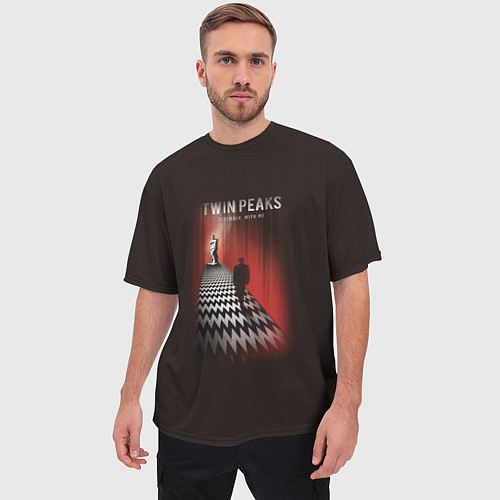 Мужская футболка оверсайз Twin Peaks: Firewalk with me / 3D-принт – фото 3