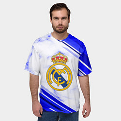 Футболка оверсайз мужская Real Madrid, цвет: 3D-принт — фото 2
