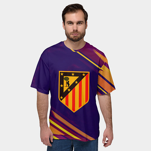 Мужская футболка оверсайз Atletico Madrid / 3D-принт – фото 3