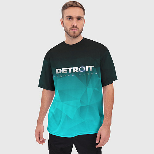 Мужская футболка оверсайз Detroit: Become Human / 3D-принт – фото 3