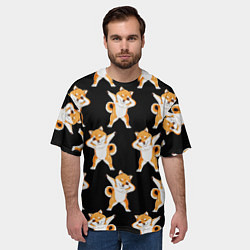 Футболка оверсайз мужская Foxes Dab, цвет: 3D-принт — фото 2
