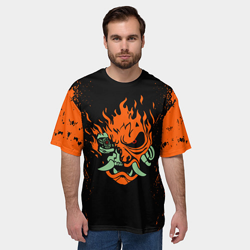 Мужская футболка оверсайз Cyberpunk 2077: SAMURAI / 3D-принт – фото 3