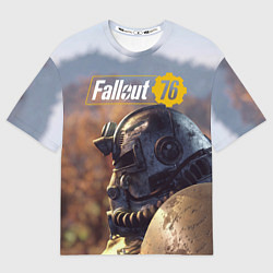 Футболка оверсайз мужская Fallout 76, цвет: 3D-принт