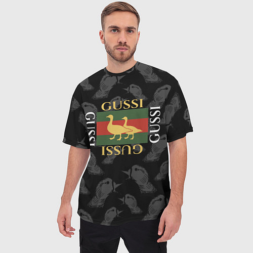 Мужская футболка оверсайз GUSSI Style / 3D-принт – фото 3