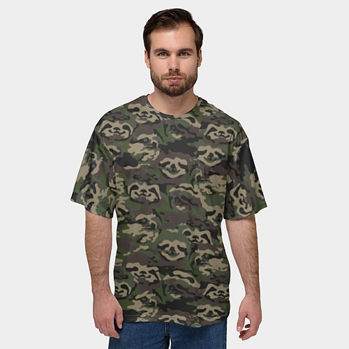 Мужская футболка оверсайз Лига лени / 3D-принт – фото 3