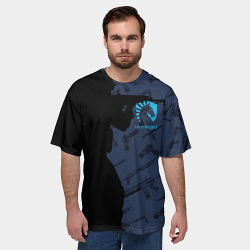 Мужская футболка оверсайз CS:GO Team Liquid / 3D-принт – фото 3