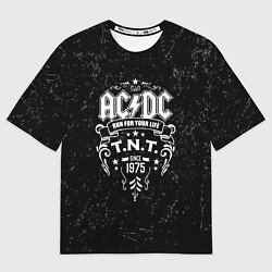 Мужская футболка оверсайз AC/DC: Run For Your Life