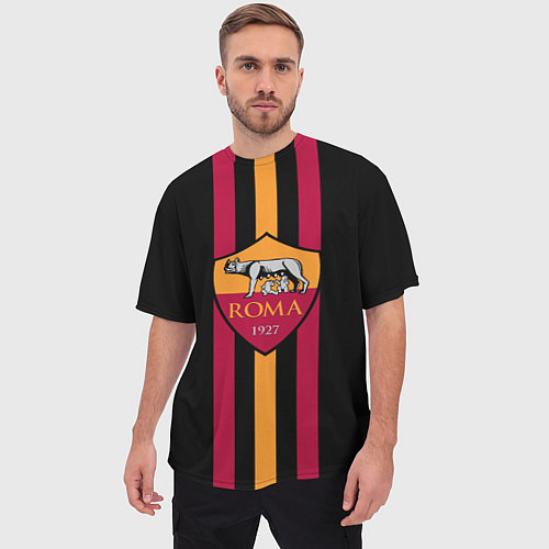 Мужская футболка оверсайз FC Roma 1927 / 3D-принт – фото 3