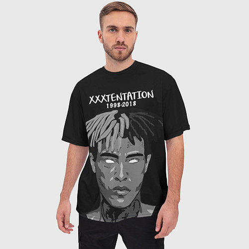 Мужская футболка оверсайз XXXTentacion: 1998-2018 / 3D-принт – фото 3