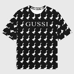 Футболка оверсайз мужская GUSSI Black, цвет: 3D-принт