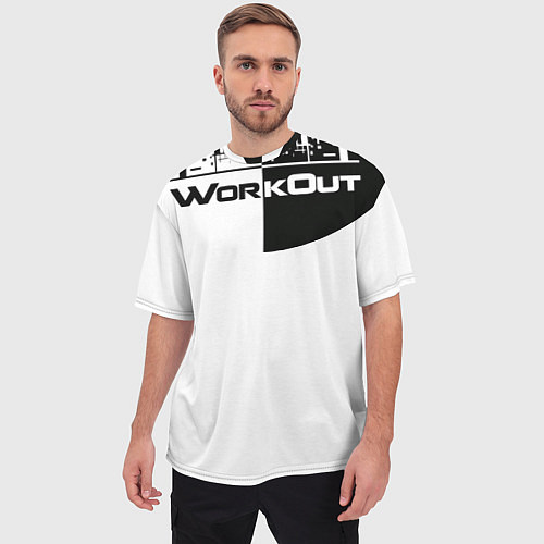 Мужская футболка оверсайз Street Workout Инь Янь / 3D-принт – фото 3