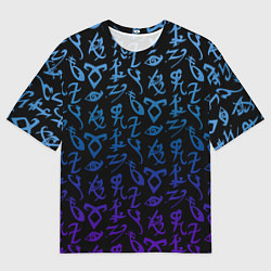 Футболка оверсайз мужская Blue Runes, цвет: 3D-принт