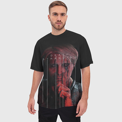Мужская футболка оверсайз Death Stranding / 3D-принт – фото 3