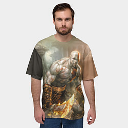 Футболка оверсайз мужская Могучий Кратос, цвет: 3D-принт — фото 2